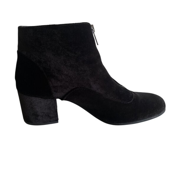 Circus By Sam Edelman Black Velvet Ankle Boots Sz 10 - Picture 8 of 13